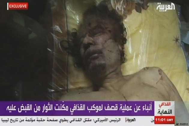 gaddafi body display